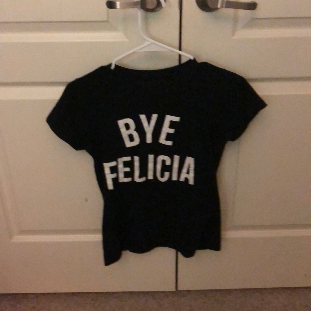 Black “bye Felicia” top